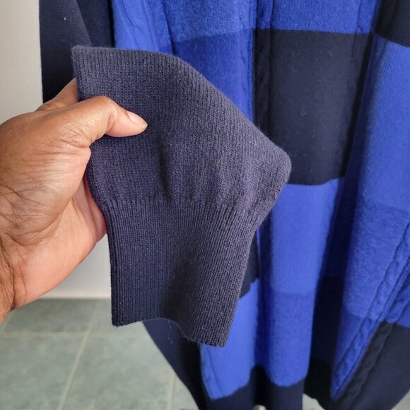 NWT – Clan Douglas Men’s Blue Checkerboard Crew Neck Cashmere Sweater (Size: XL) - Picture 8 of 14
